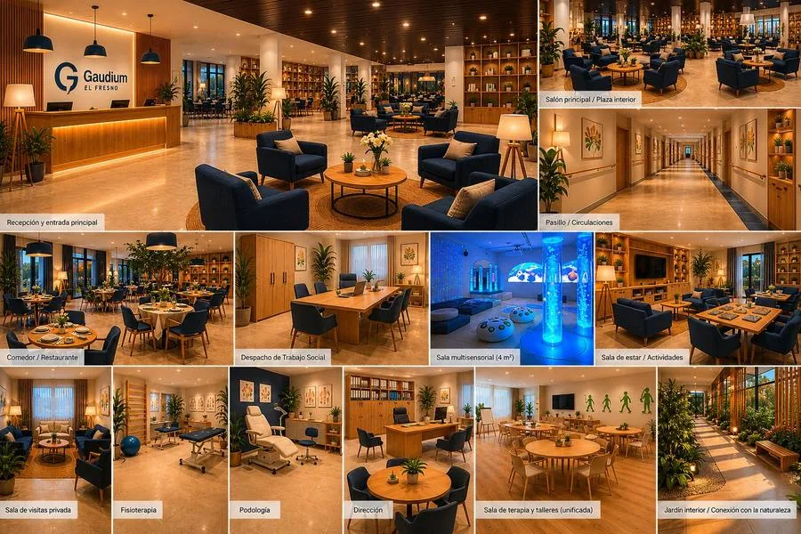 Interiorismo integral en la residencia Gaudium El Fresno, Asturias